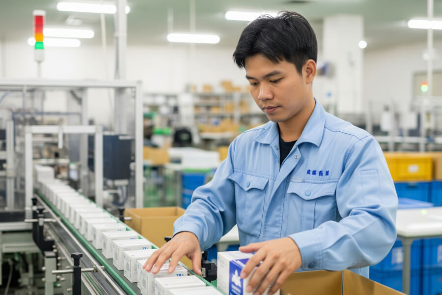 Lao động nhật bản đơn hàng đóng gói công nghiệp