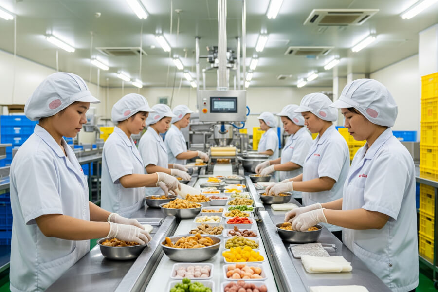 đi nhật đơn hàng chế biến thực phẩm